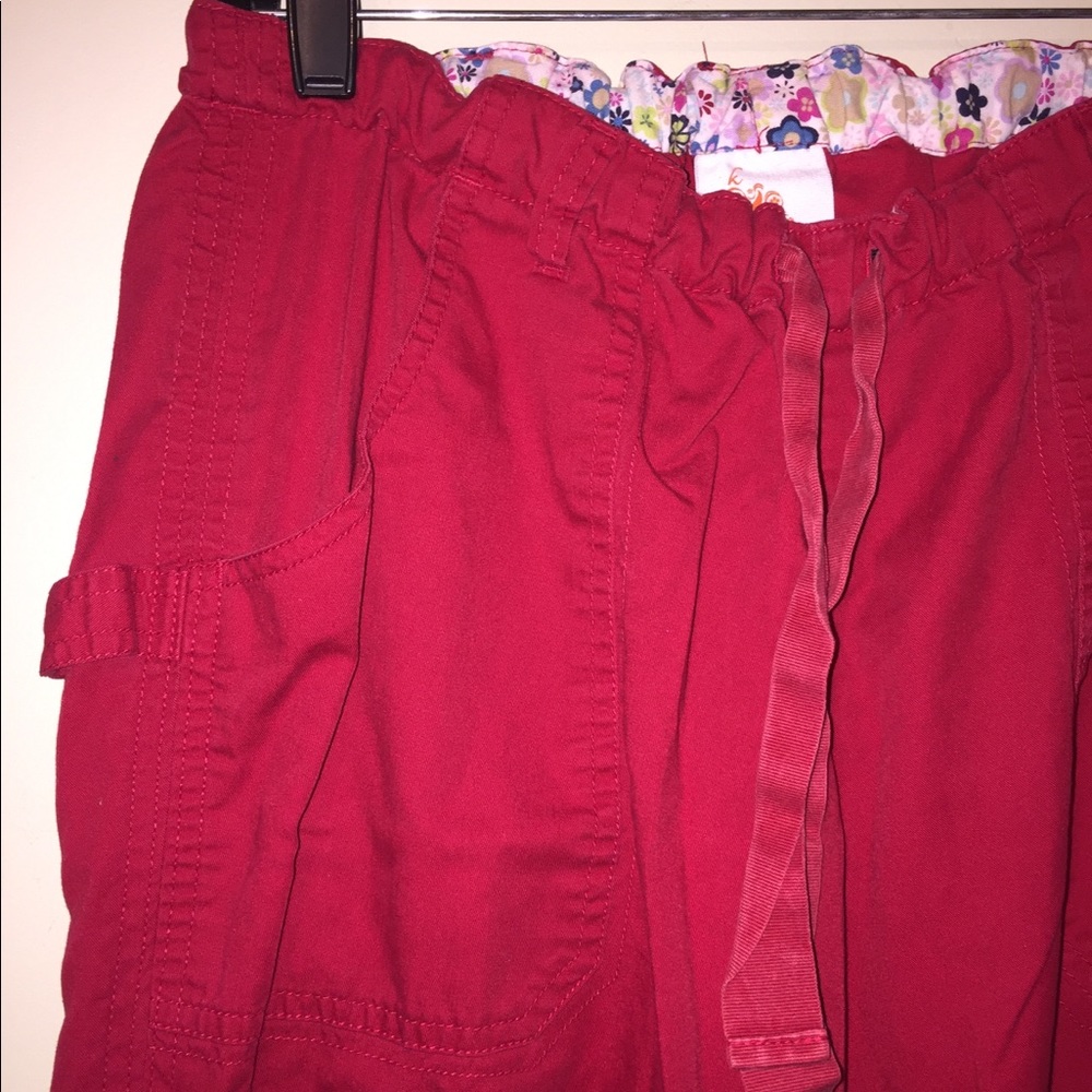 Koi | Cargo | Ruby Red | Scrub Pants